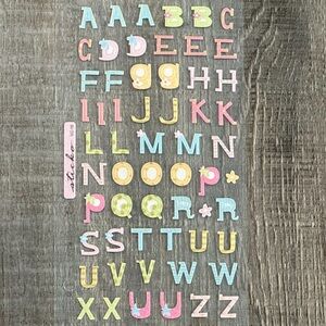 💞 New Multicolored Alphabet Letter Foil Scrapbook Stickers